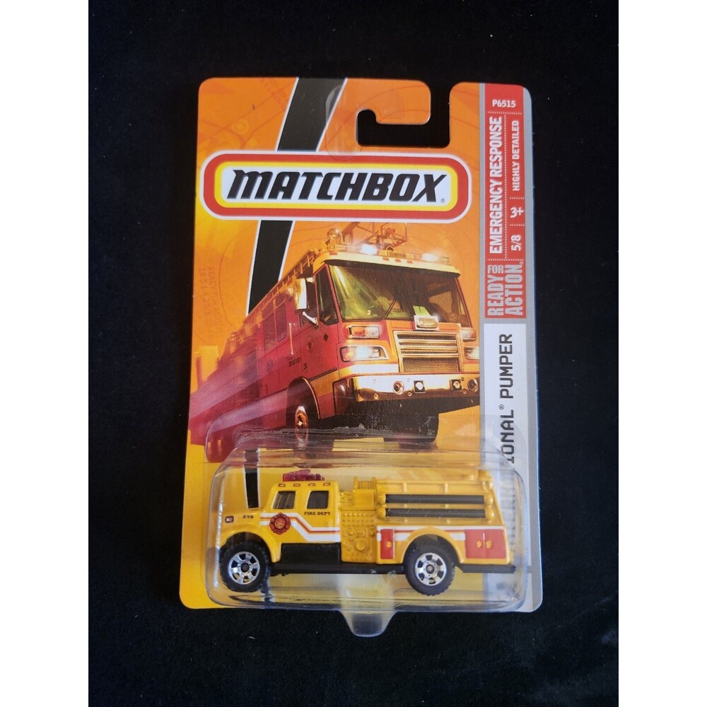 MATCHBOX EMERGENCY RESPONSE INTERNATIONAL PUMPER YELLOW